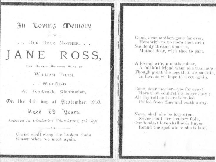 38 Funeral Card Jane Ross