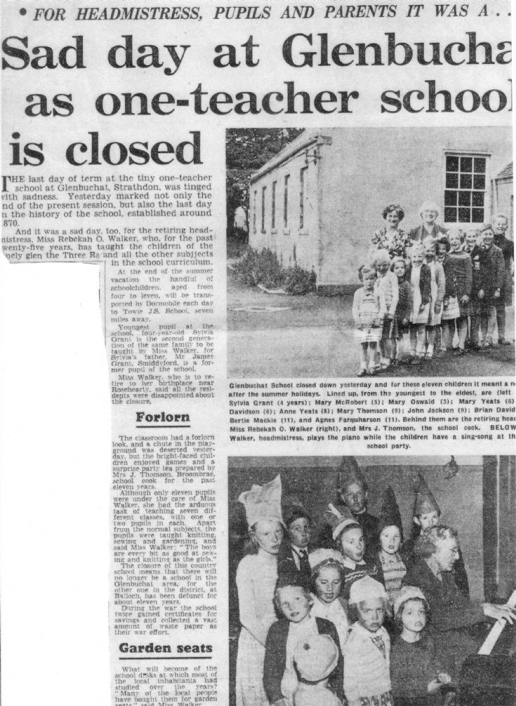 42 Glenbuchat School Closure 1960
