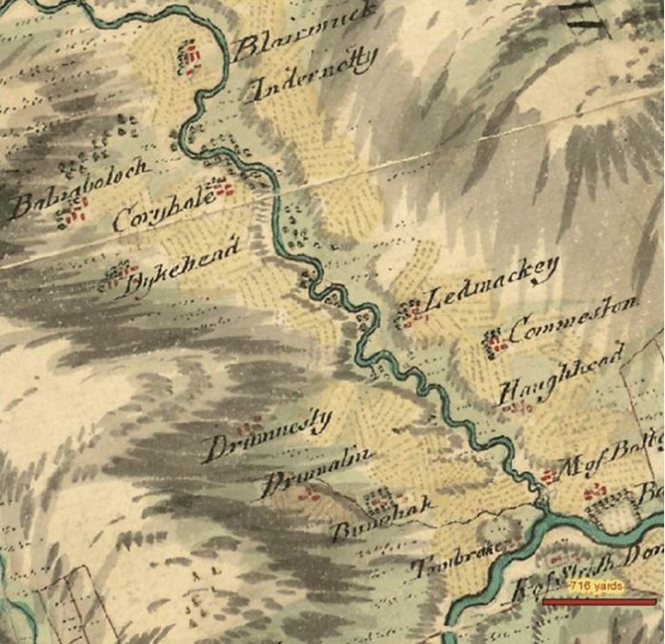 78 Belnaboddach Roys Military Map 1747