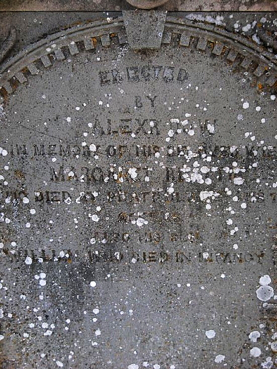 83 Gravestone of Alexander Dow and Family Tree