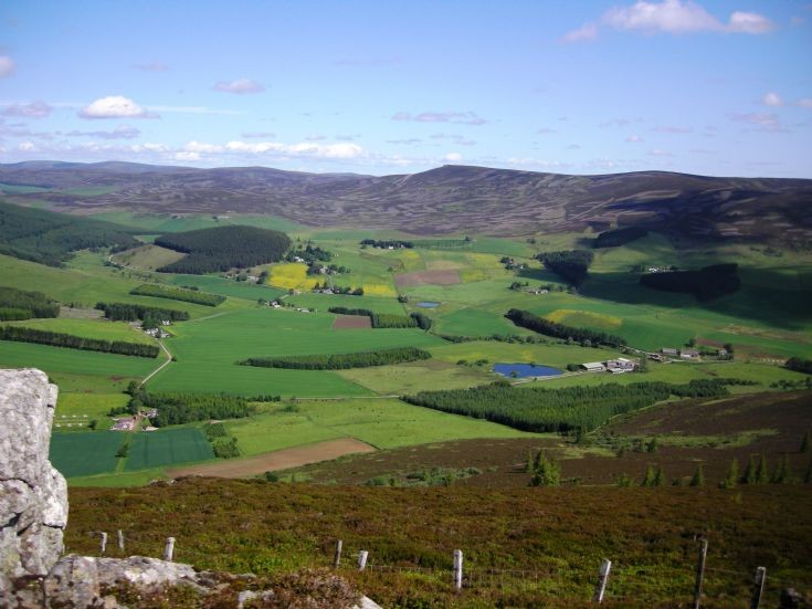 87 Kirkton of Glenbuchat from the top of Ben Newe