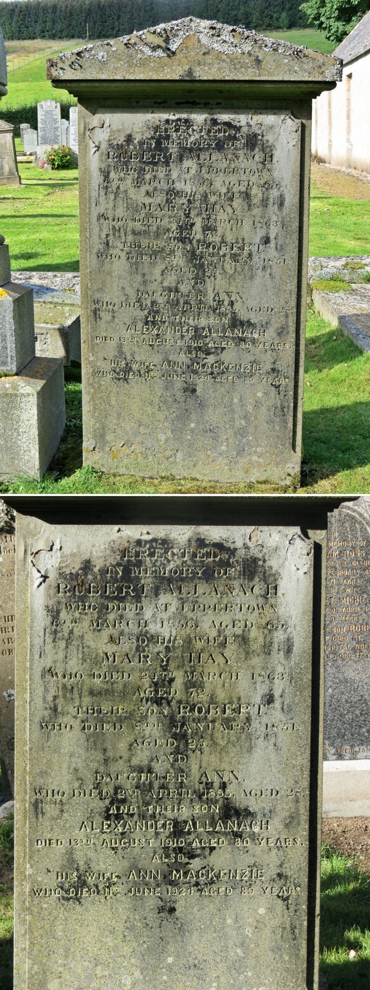 30 Grave Stone No 29 Robert Allanach