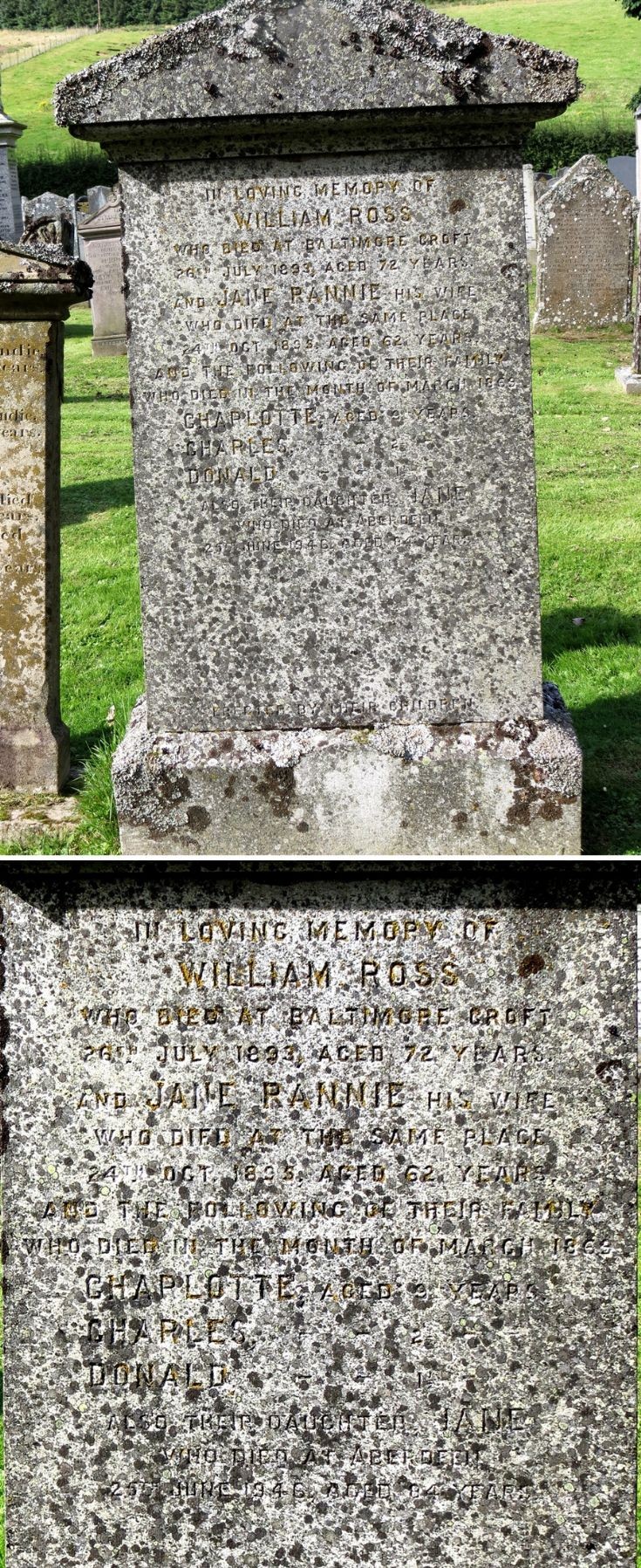 39 Grave Stone No 42 William Ross (Baltimore)