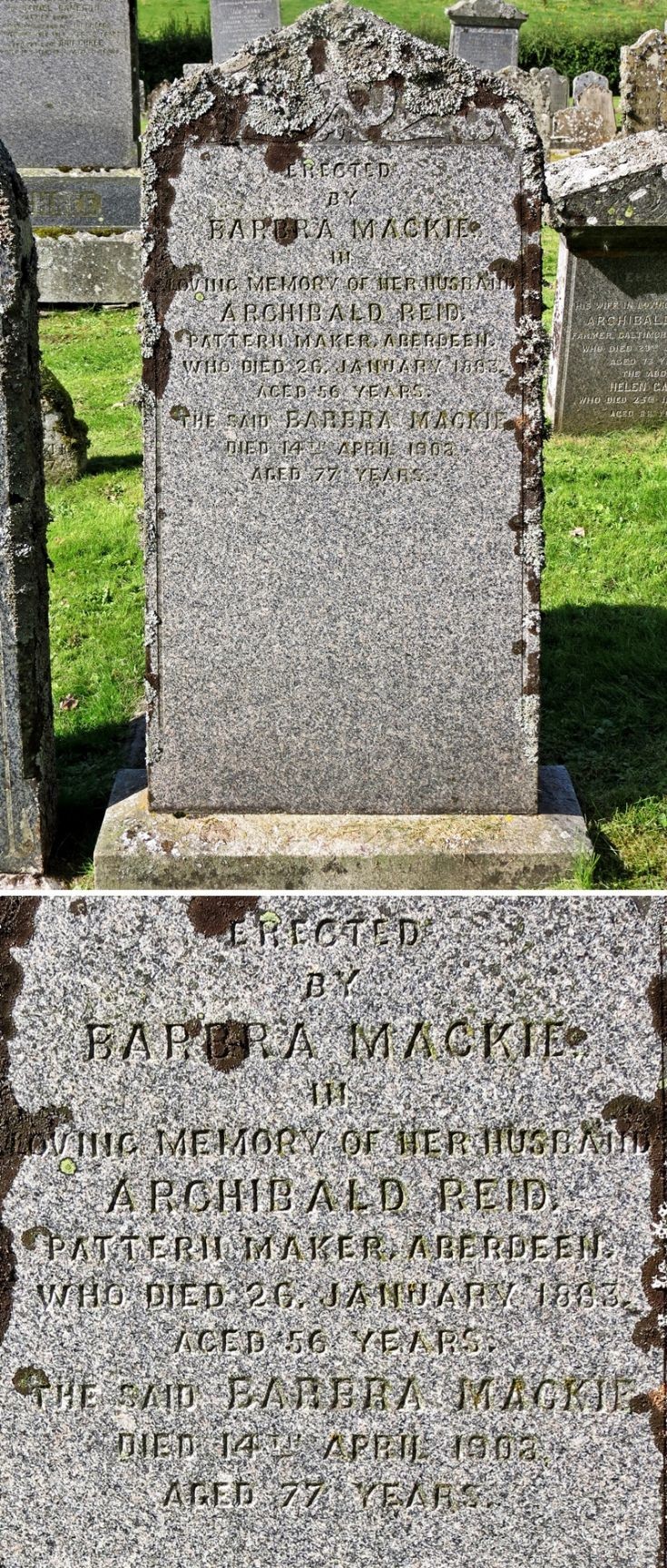45 Grave No 50 Archibald Reid Pattern Maker