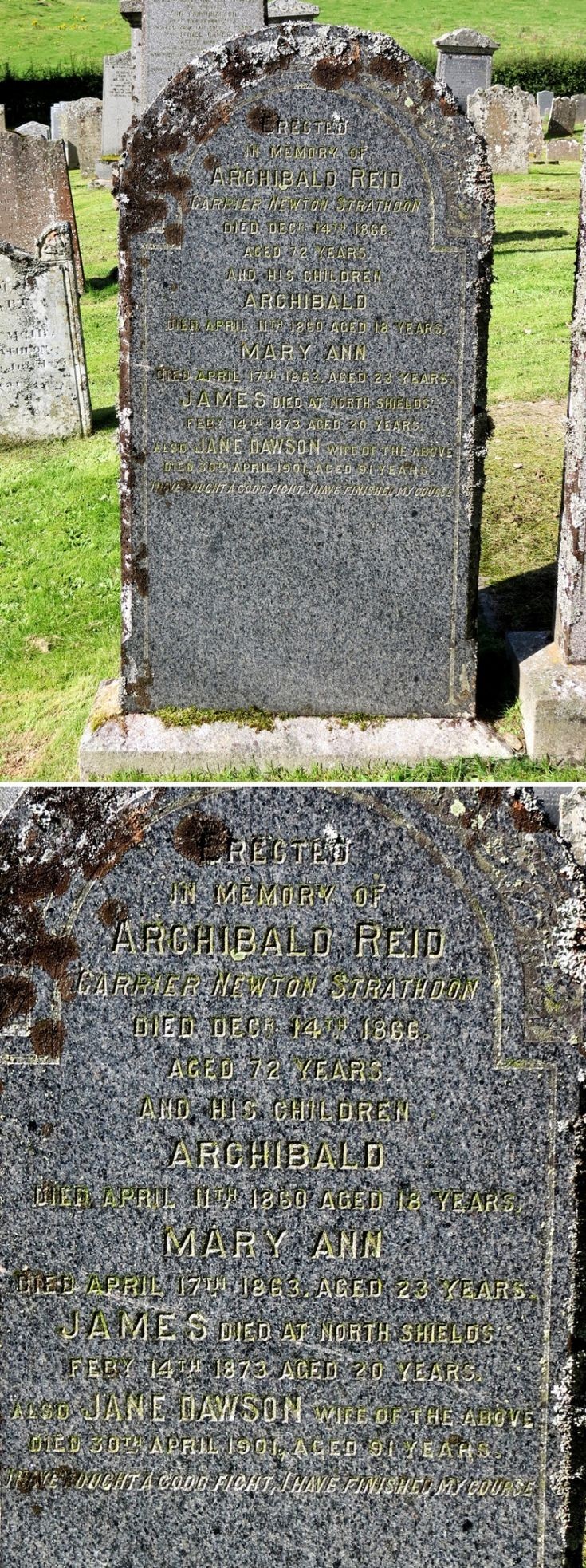 46 Grave No 51 Archibald Reid - Carrier