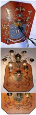 42 Newe Castle Wooden Ceiling Crests.