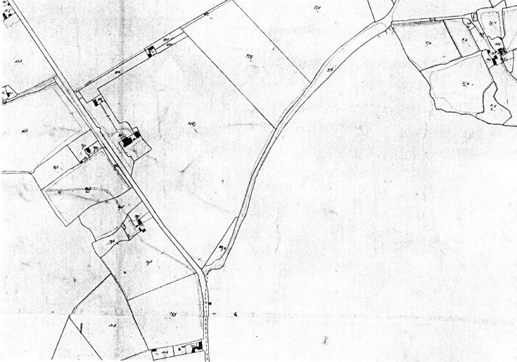 Tithe map of 1842 showing Handcross House