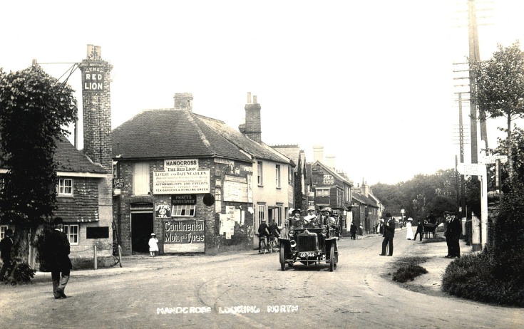 Motor car in the High Street, Handcross