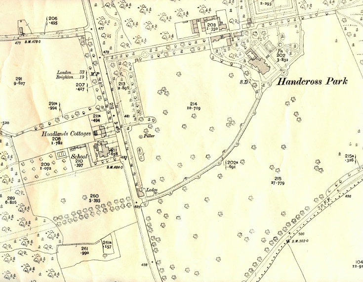 Map showing the second Handcross Park
