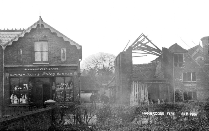 Fire at wheelwrights in High Street, Handcross