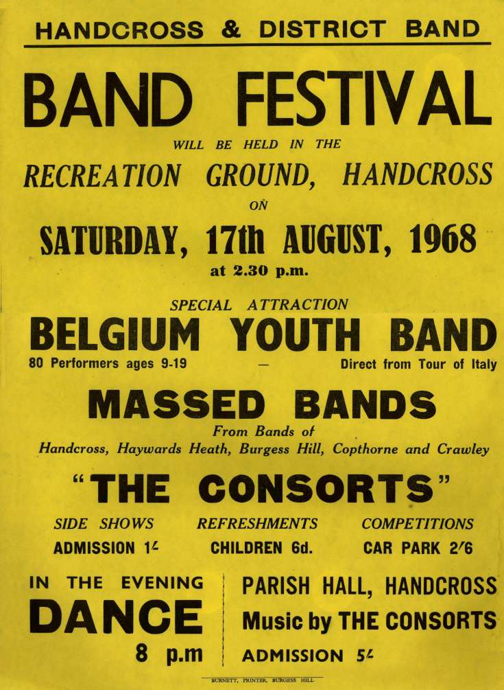 Handcross Band Festival 1968