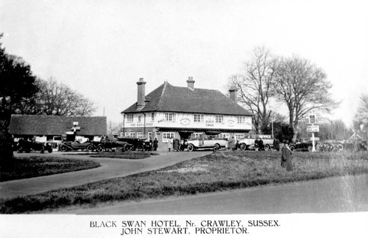 Buses outside the Black Swan