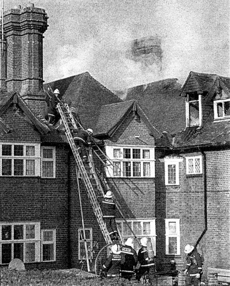 Fire at Slaugham Manor, forrnerly Slaugham Place