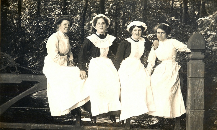 Four domestic staff of High Beeches