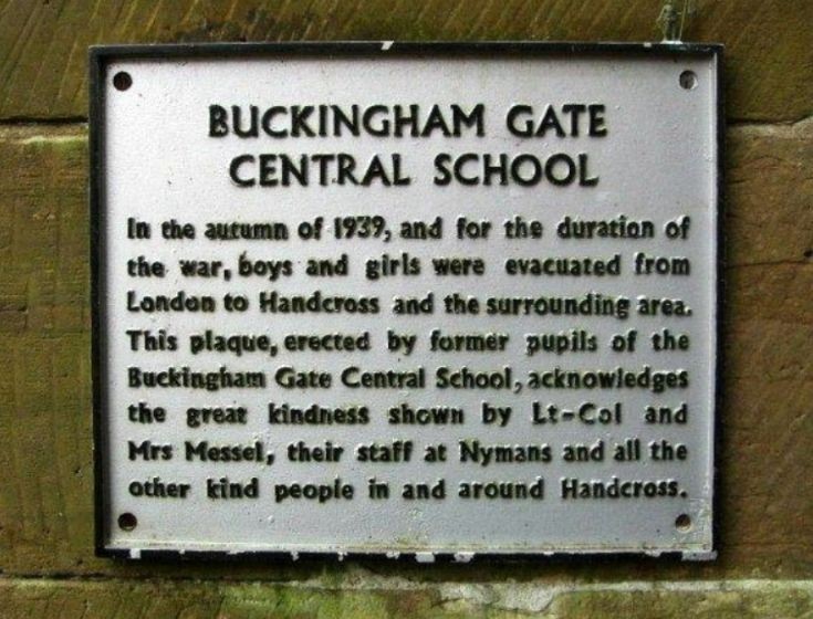 Plaque for evacuees, Nymans