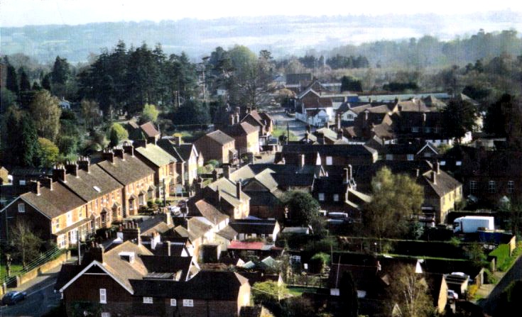 Aerial view of Handcross High Street