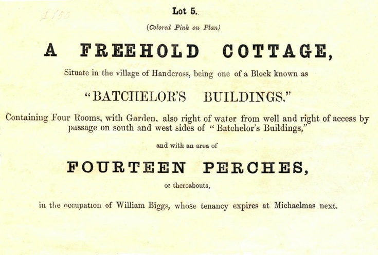 Auction sale of No.1 Batchelors Buildings