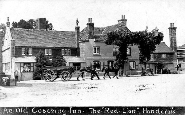 Farm wagon outside the Red lion