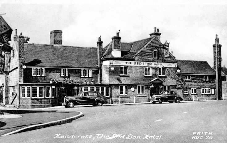 Cars outside the Red Lion, Handcross