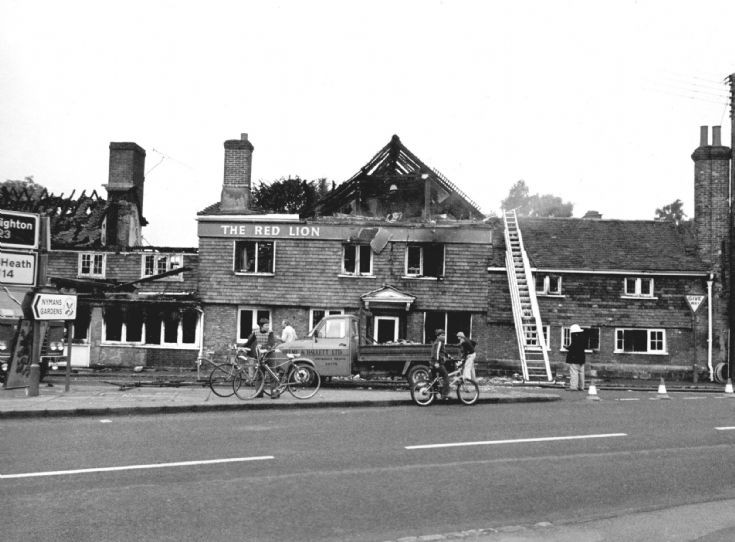 Severe damage at Red Lion, Handcross