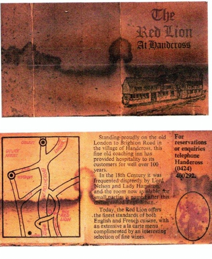 Charred leaflet from Red Lion fire