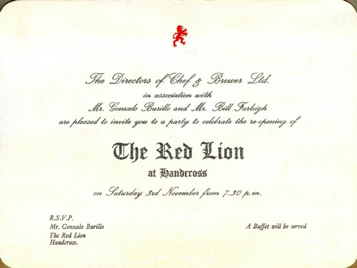 The Red Lion at Handcross re-opens