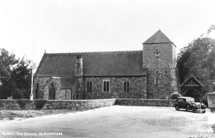 Slaugham church with car parked outside