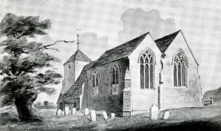 Painting of Slaugham church