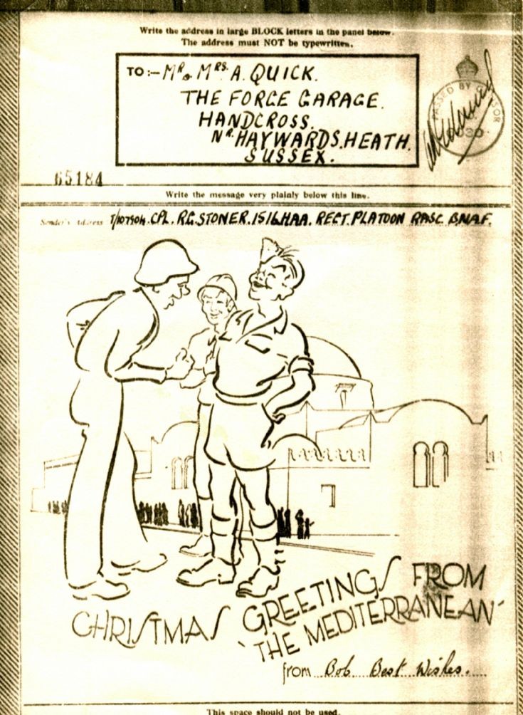 Wartime Christmas card from Africa