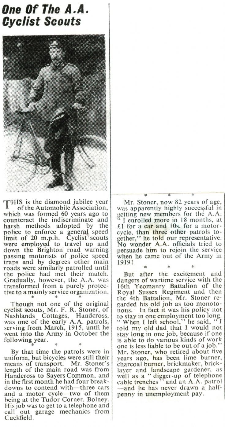 Cycling AA Patrolman from Handcross