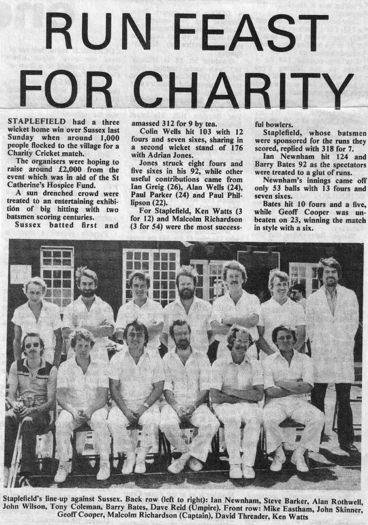 Staplefield cricket club play Sussex CC