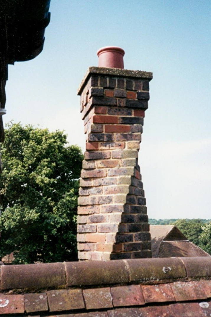 Twisted chimney at Chilmans, Slaugham
