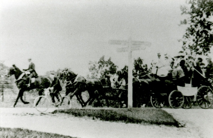 Stagecoach on Handcross Hill