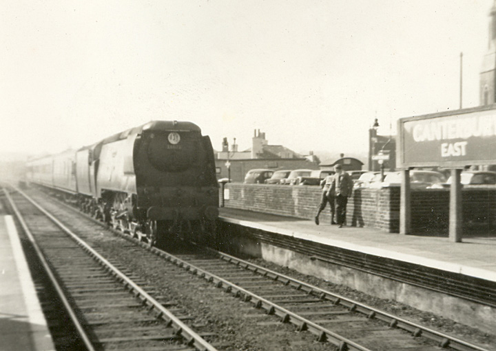 34073 249 Squadron passing Canterbury East station