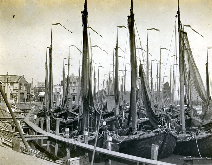 Picture of many sailing fishing boats