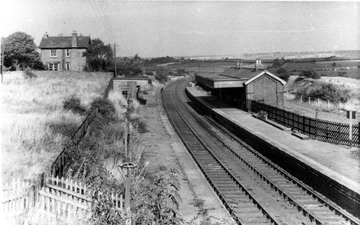 Arkwright Town station in 1955