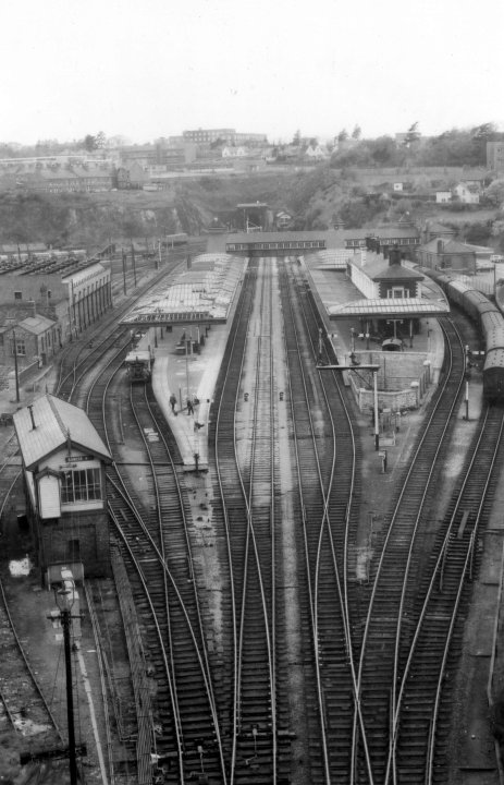 Aerial photo of Bangor Railway Station 1969