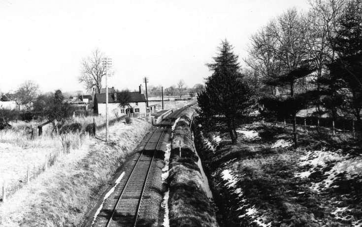 Arddleen Railway Station as it was in the 1950s