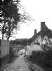 Black and white photo of a Street - Etretat?