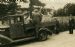 Whisky barrel on back of flat back lorry